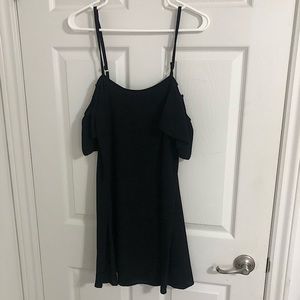 AE Off the Shoulder Black Tank Dress